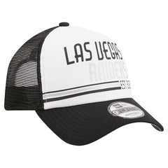 Las Vegas Raiders New Era Stacked A-Frame Trucker 9FORTY Adjustable Hat White/Black | NFL