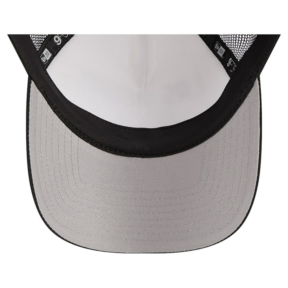 Las Vegas Raiders New Era Stacked A-Frame Trucker 9FORTY Adjustable Hat White/Black | NFL