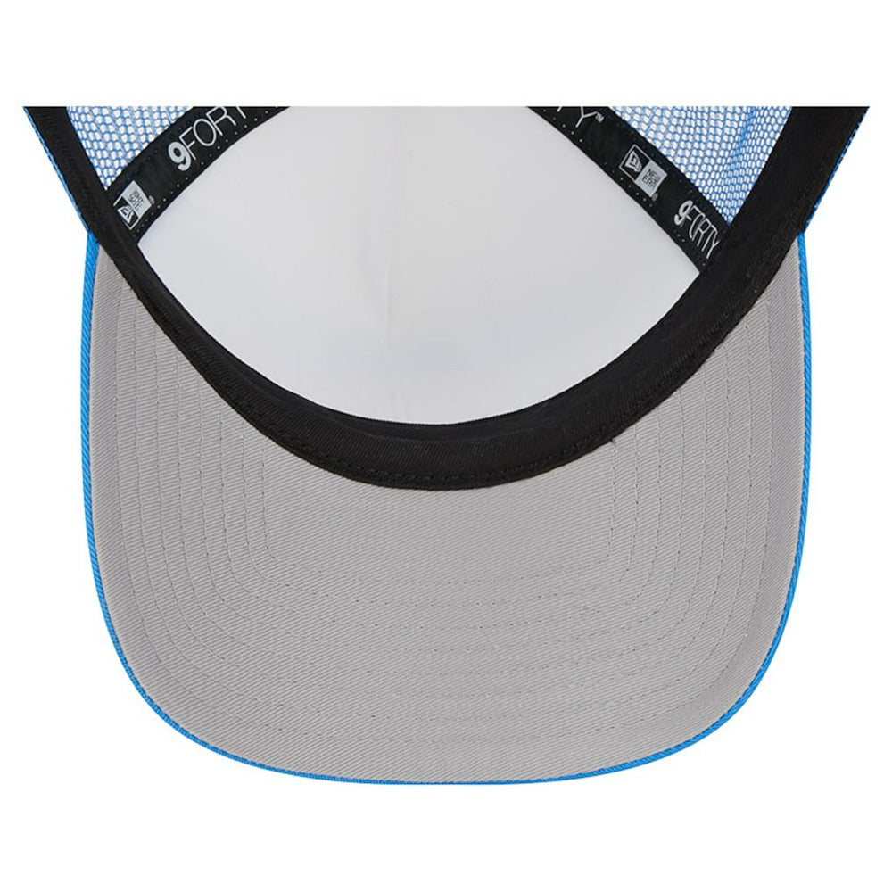 Los Angeles Chargers New Era Stacked A-Frame Trucker 9FORTY Adjustable Hat White/Powder Blue | NFL