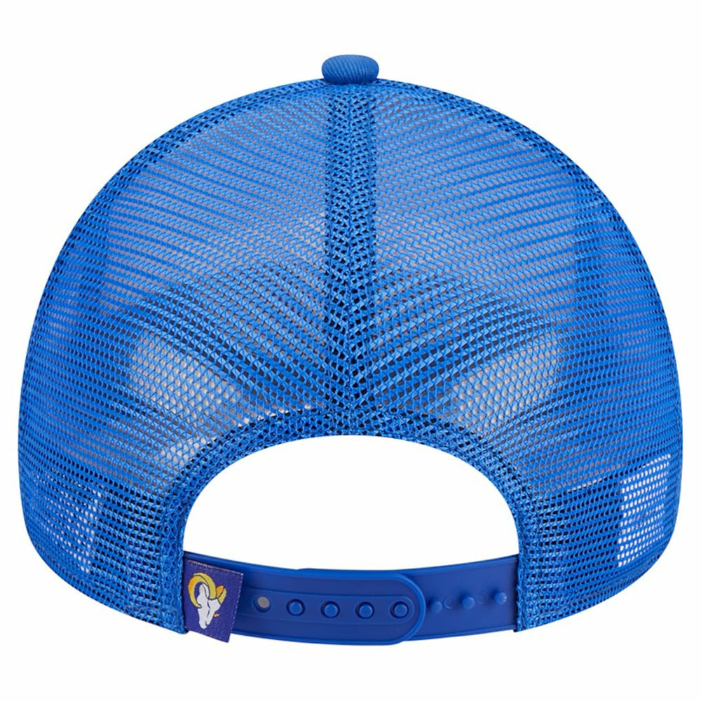Los Angeles Rams New Era Stacked A-Frame Trucker 9FORTY Adjustable Hat White/Royal | NFL