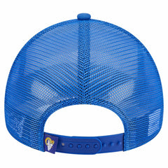 Los Angeles Rams New Era Stacked A-Frame Trucker 9FORTY Adjustable Hat White/Royal | NFL