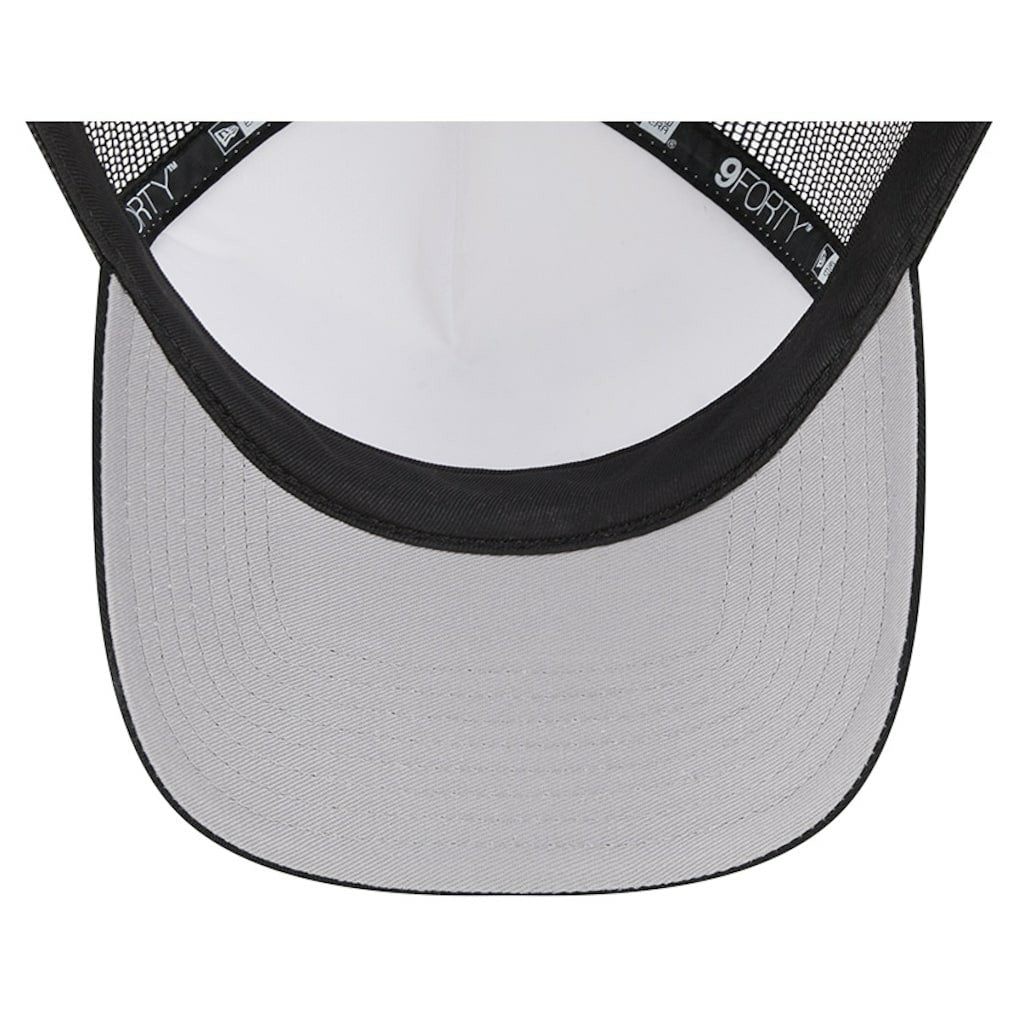 New Orleans Saints New Era Stacked A-Frame Trucker 9FORTY Adjustable Hat White/Black | NFL