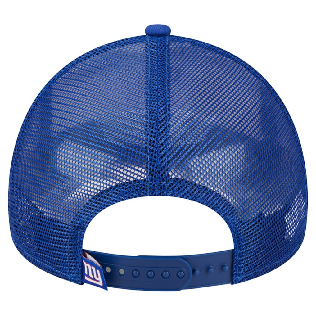 New York Giants New Era Stacked A-Frame Trucker 9FORTY Adjustable Hat White/Royal | NFL
