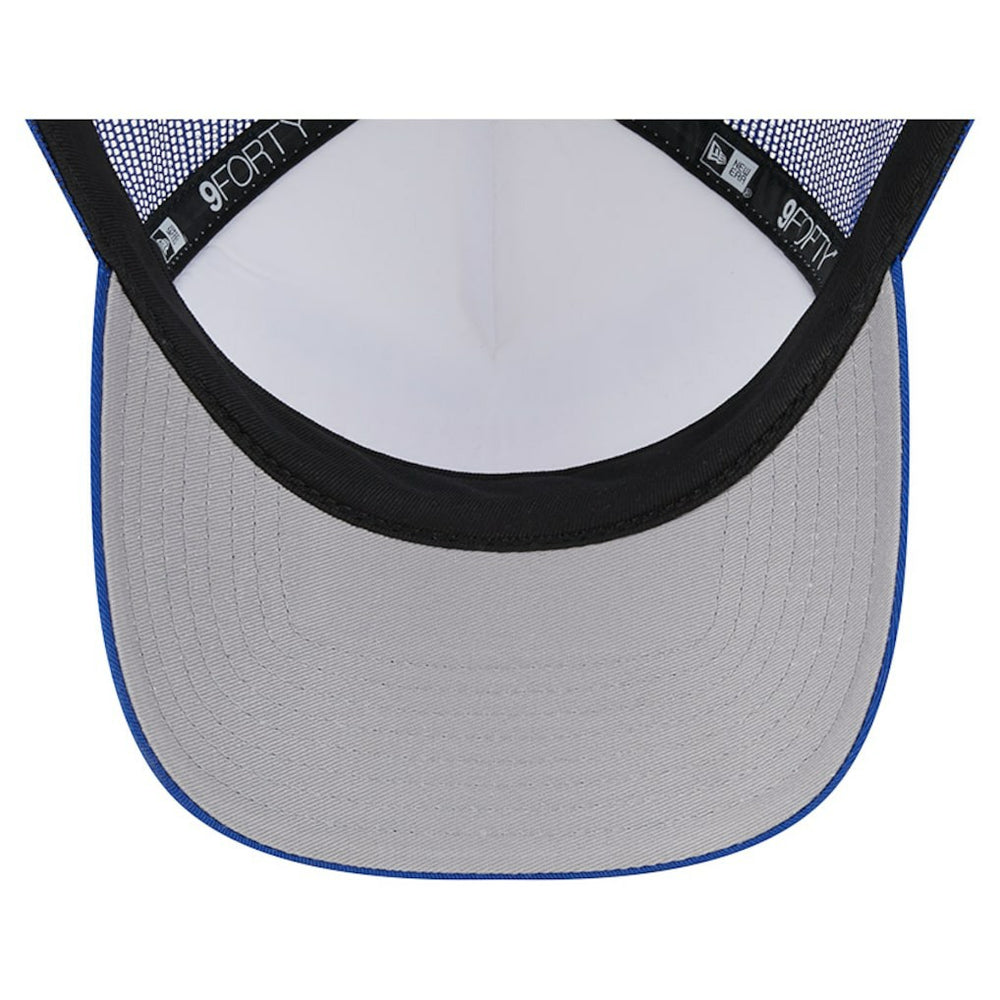 New York Giants New Era Stacked A-Frame Trucker 9FORTY Adjustable Hat White/Royal | NFL