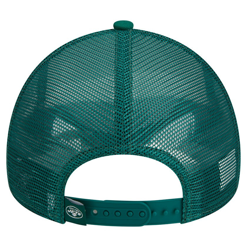 New York Jets New Era Stacked A-Frame Trucker 9FORTY Adjustable Hat White/Green | NFL