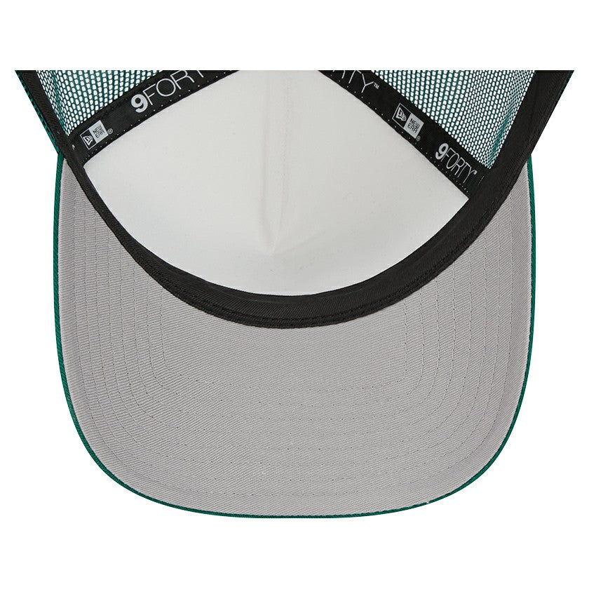 New York Jets New Era Stacked A-Frame Trucker 9FORTY Adjustable Hat White/Green | NFL