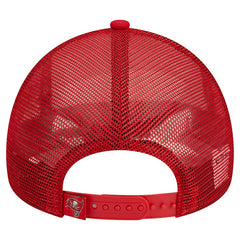 Tampa Bay Buccaneers New Era Stacked A-Frame Trucker 9FORTY Adjustable Hat White/Red | NFL