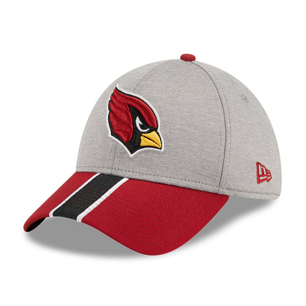 Arizona Cardinals New Era Striped 39THIRTY Flex Hat Heather Gray/Cardinal | NFL