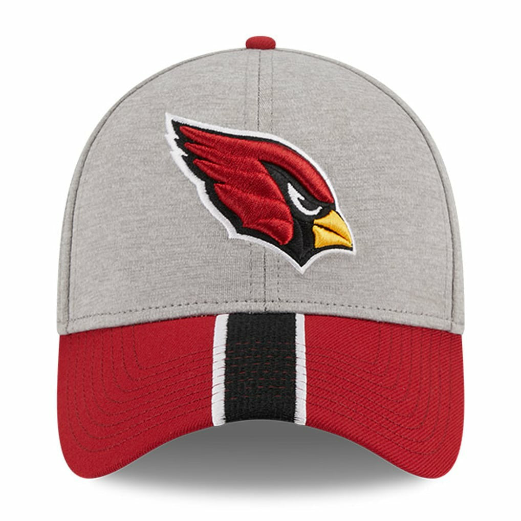 Arizona Cardinals New Era Striped 39THIRTY Flex Hat Heather Gray/Cardinal | NFL