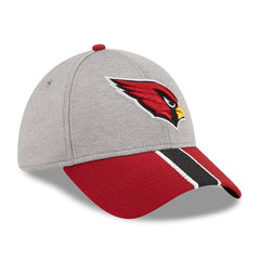 Arizona Cardinals New Era Striped 39THIRTY Flex Hat Heather Gray/Cardinal | NFL