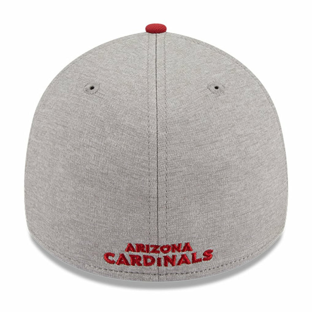 Arizona Cardinals New Era Striped 39THIRTY Flex Hat Heather Gray/Cardinal | NFL