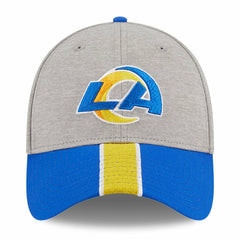 Los Angeles Rams New Era Striped 39THIRTY Flex Hat Heather Gray/Royal | NFL