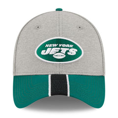 New York Jets New Era Striped 39THIRTY Flex Hat Heather Gray/Green | NFL