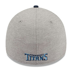 Tennessee Titans New Era Striped 39THIRTY Flex Hat Heather Gray/Navy | NFL