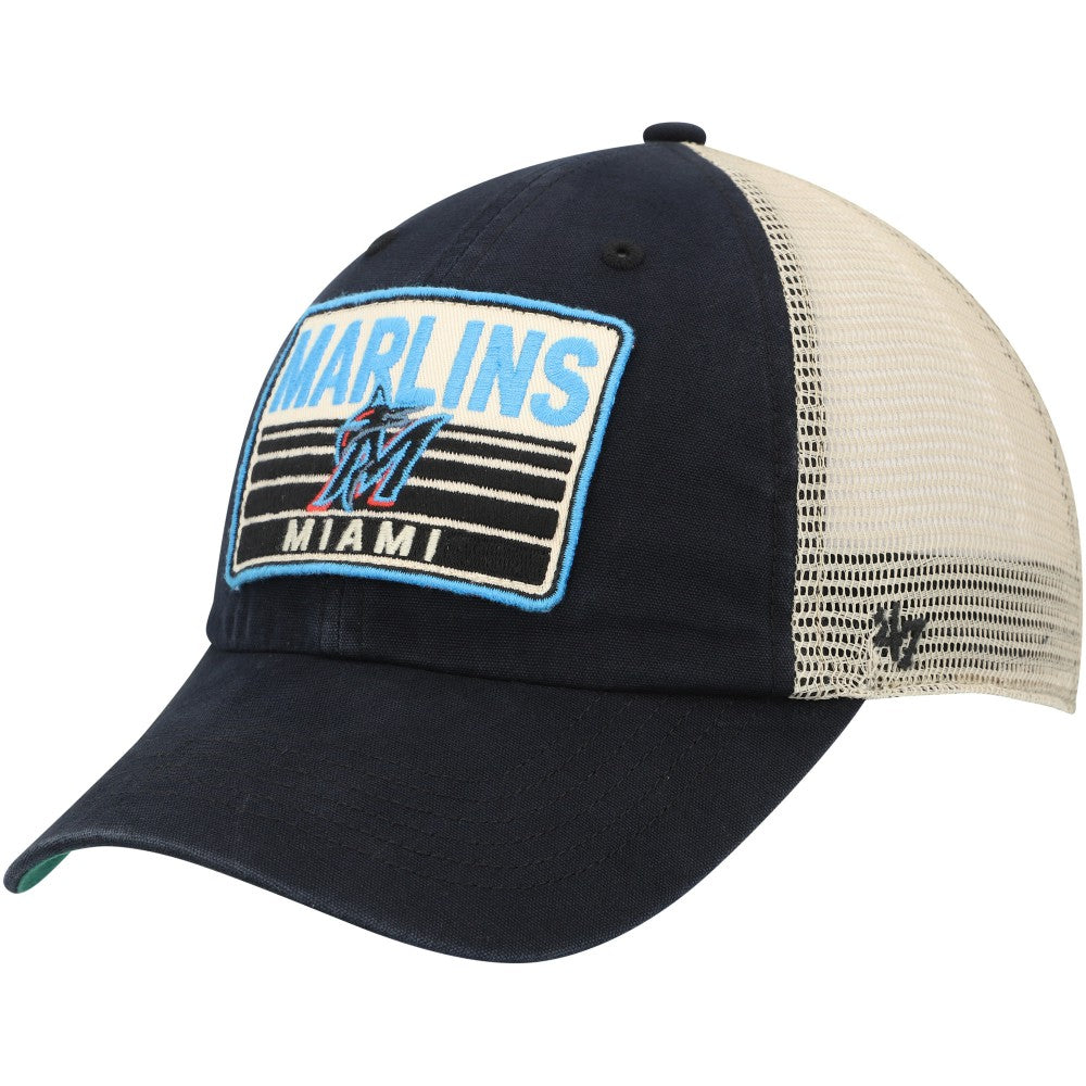 Miami Marlins '47 Four Stroke Clean Up Trucker Snapback Hat - MLB