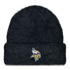 Minnesota Vikings New Era Women's Fuzzy Cuffed Knit Hat Black | NFL