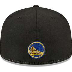 Golden State Warriors Pop Front 59FIFTY Fitted Hat Black/Royal - NBA