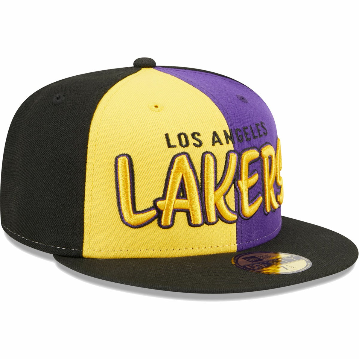 Los Angeles Lakers Pop Front 59FIFTY Fitted Hat Black/Gold - NBA