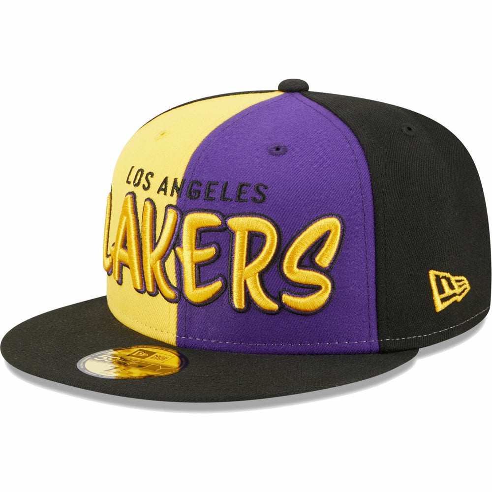 Los Angeles Lakers Pop Front 59FIFTY Fitted Hat Black/Gold - NBA
