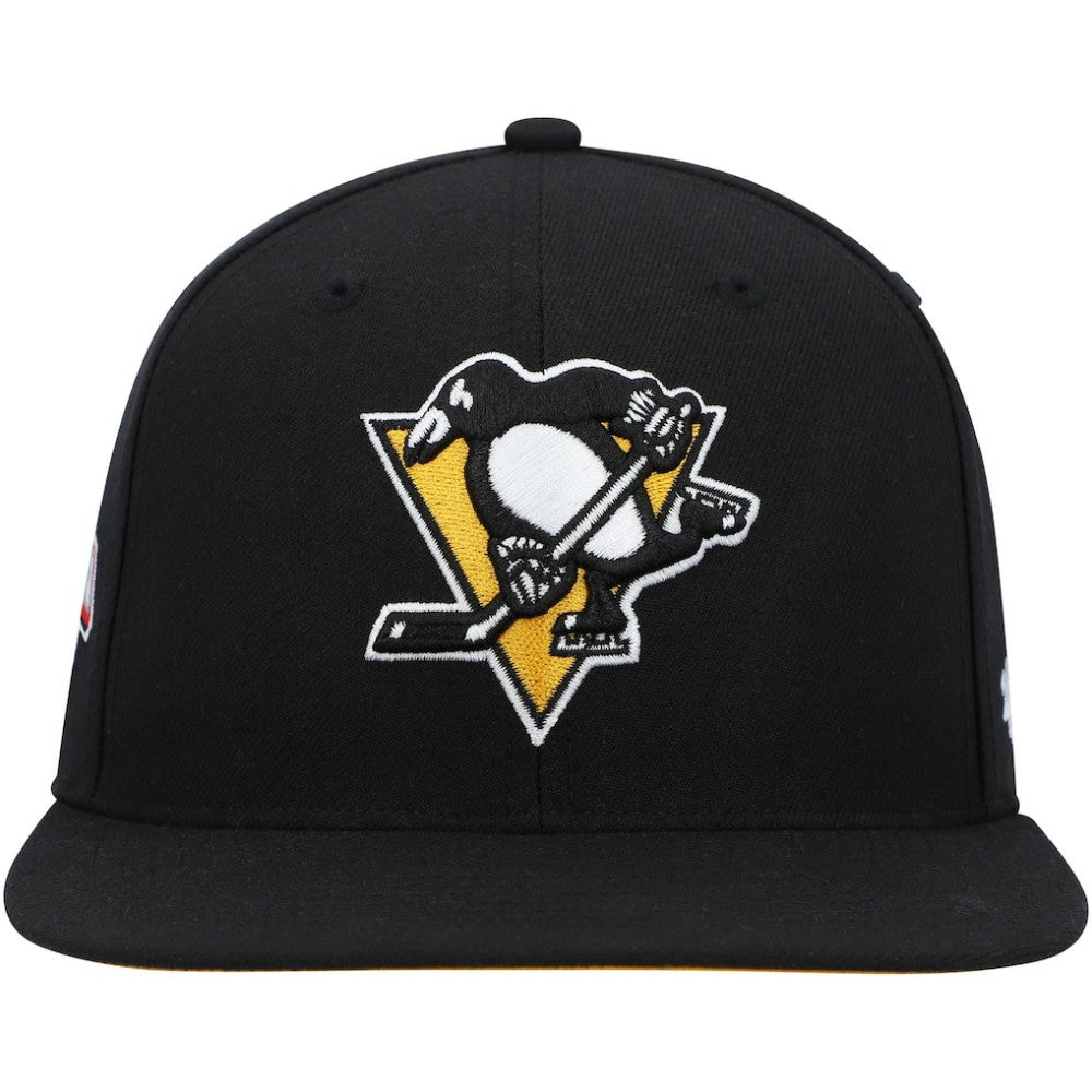 Pittsburgh Penguins '47 Sure Shot Captain Snapback Hat - Black - NHL