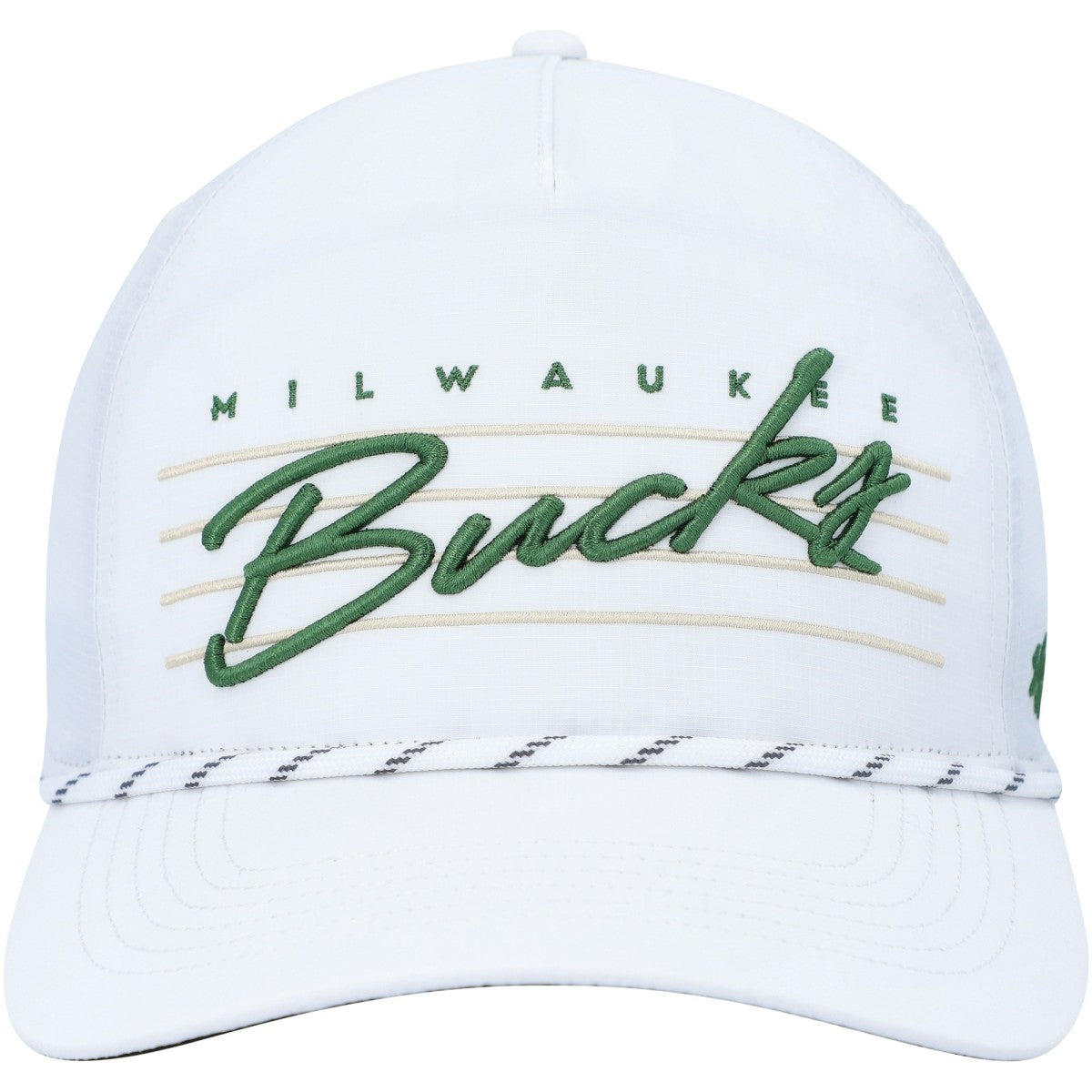 Milwaukee Bucks '47 Downburst Hitch Snapback Hat White - NBA