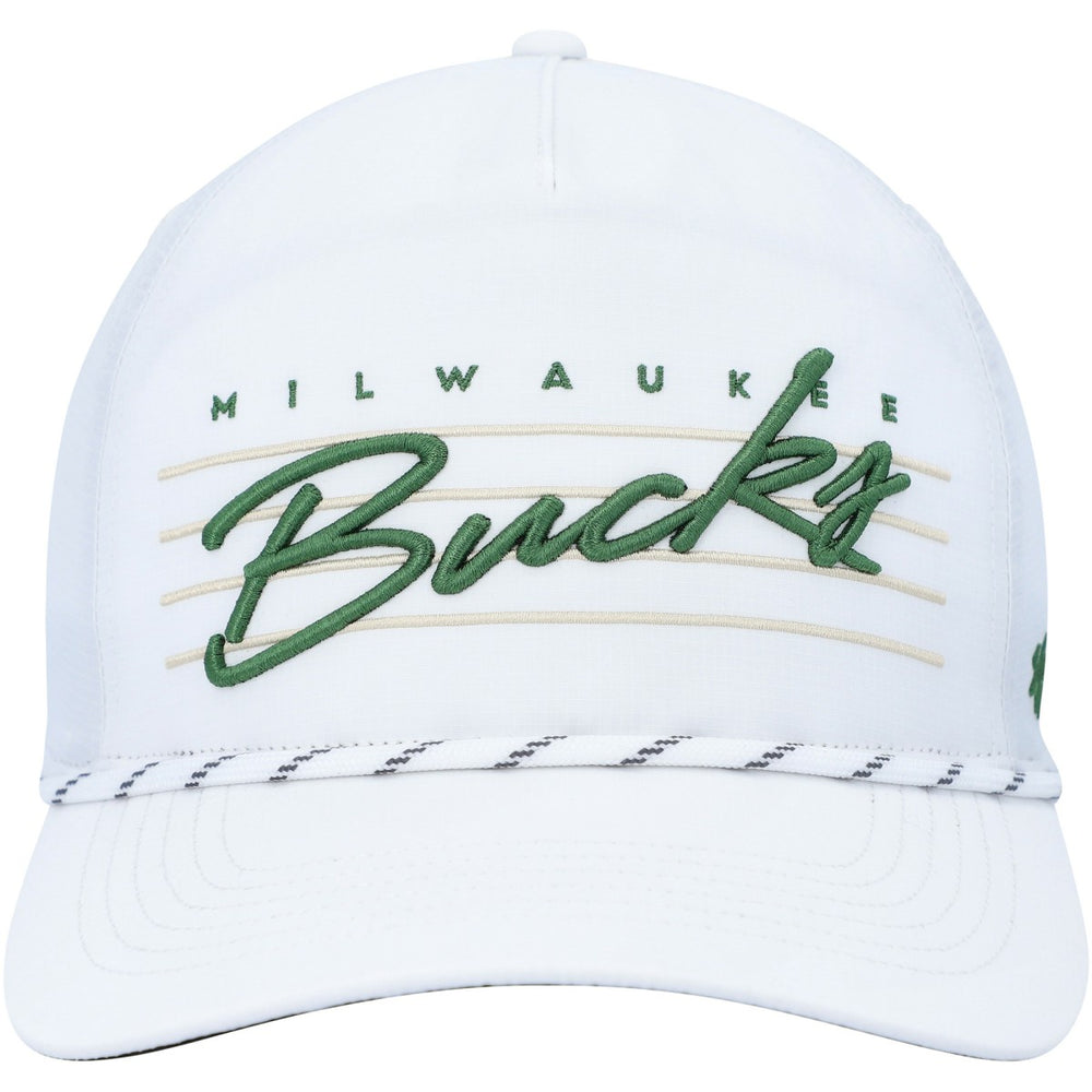 Milwaukee Bucks '47 Downburst Hitch Snapback Hat White - NBA
