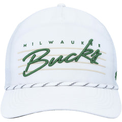 Milwaukee Bucks '47 Downburst Hitch Snapback Hat White - NBA