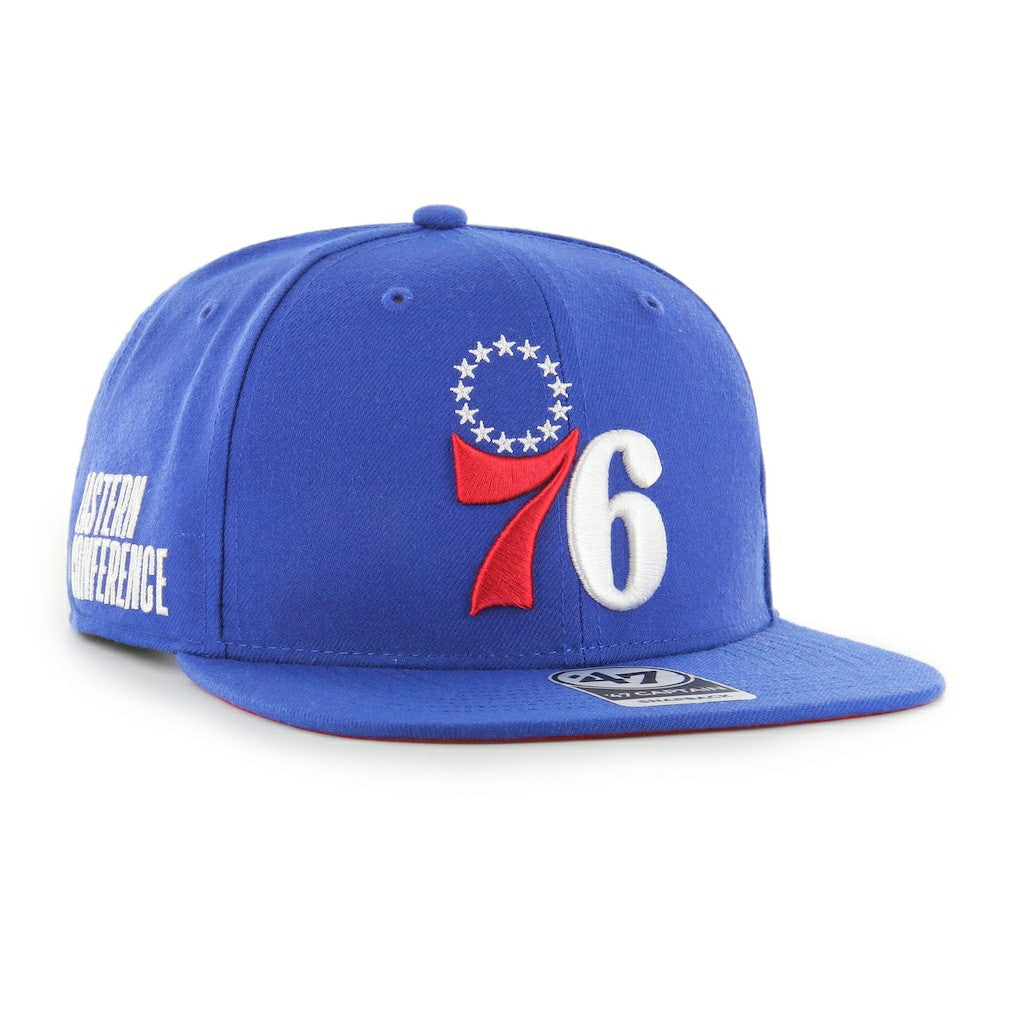 Philadelphia 76ers '47 Sure Shot Captain Snapback Hat Royal - NBA