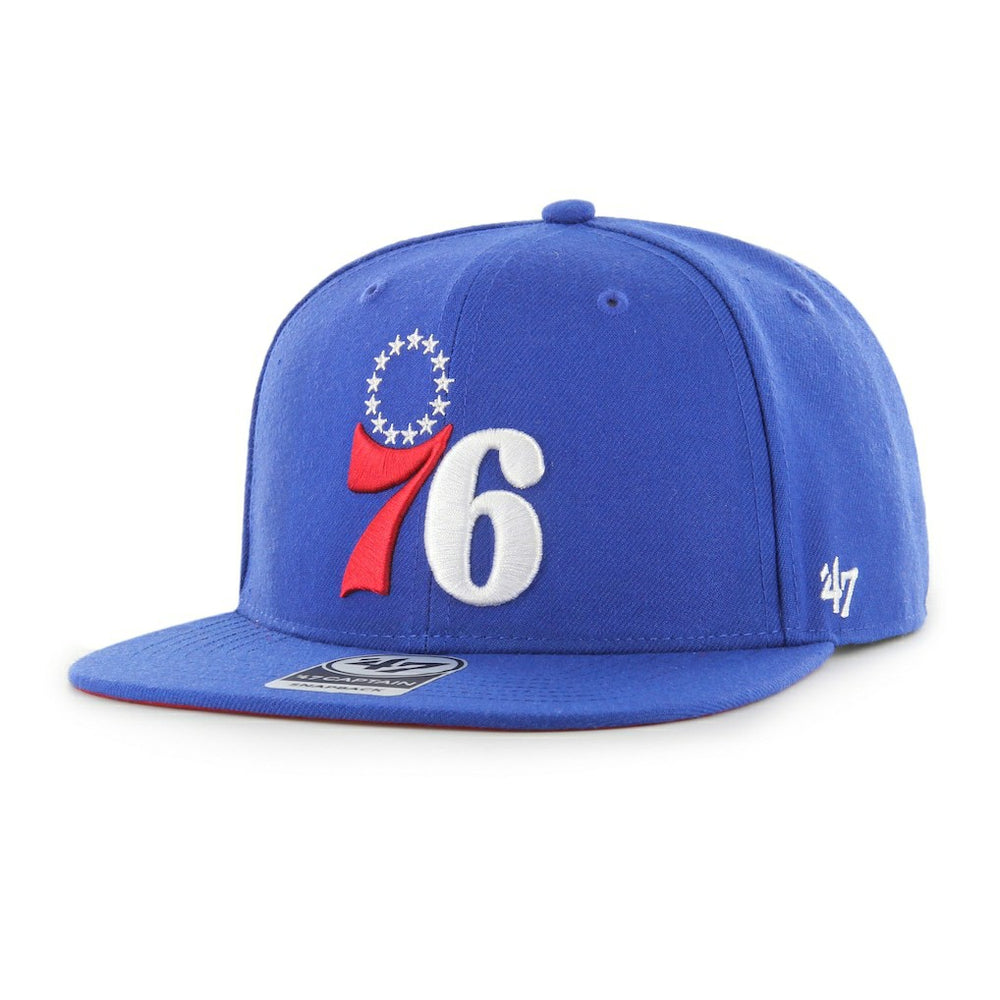 Philadelphia 76ers '47 Sure Shot Captain Snapback Hat Royal - NBA