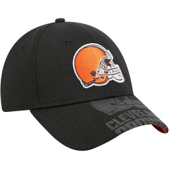 Cleveland Browns New Era Top Visor 9FORTY Adjustable Hat Black | NFL