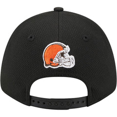 Cleveland Browns New Era Top Visor 9FORTY Adjustable Hat Black | NFL