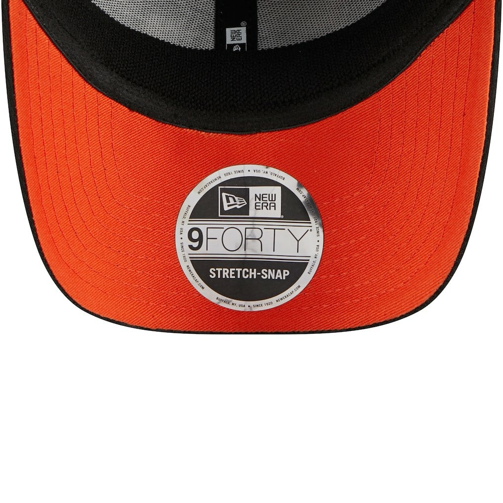Cleveland Browns New Era Top Visor 9FORTY Adjustable Hat Black | NFL