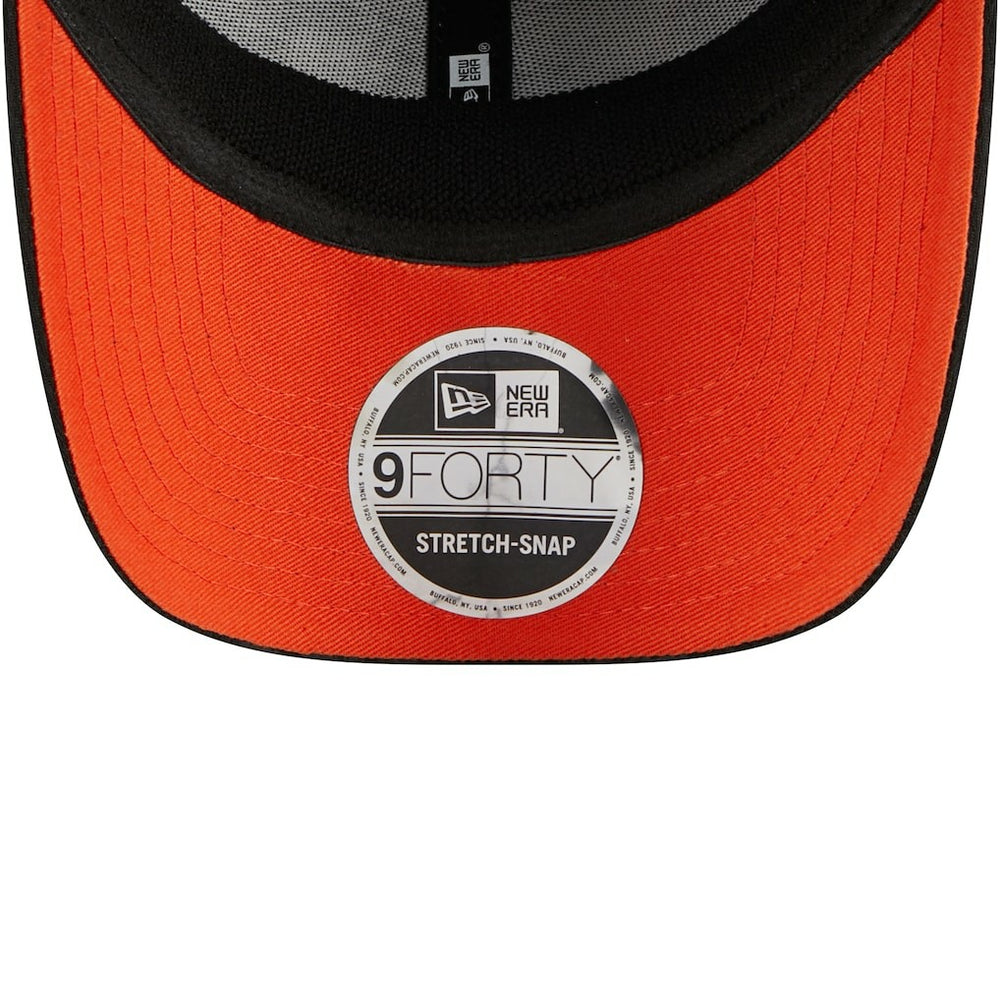 Cleveland Browns New Era Top Visor 9FORTY Adjustable Hat Black | NFL