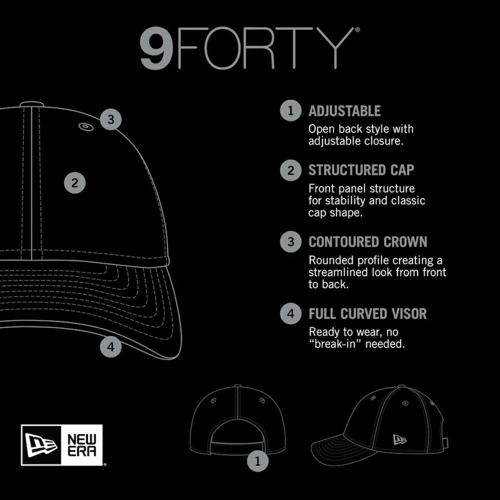 Cleveland Browns New Era Top Visor 9FORTY Adjustable Hat Black | NFL