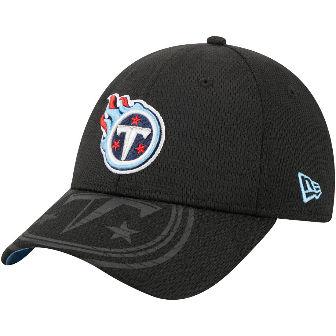 Tennessee Titans New Era Top Visor 9FORTY Adjustable Hat Black | NFL