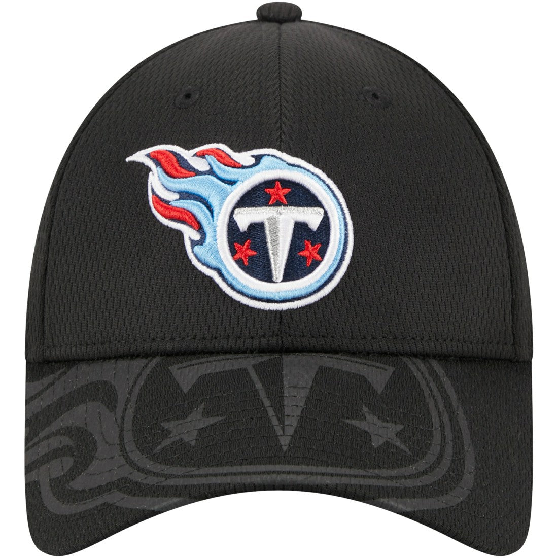 Tennessee Titans New Era Top Visor 9FORTY Adjustable Hat Black | NFL