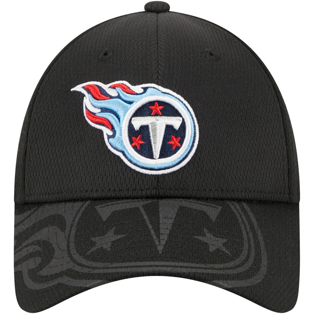 Tennessee Titans New Era Top Visor 9FORTY Adjustable Hat Black | NFL