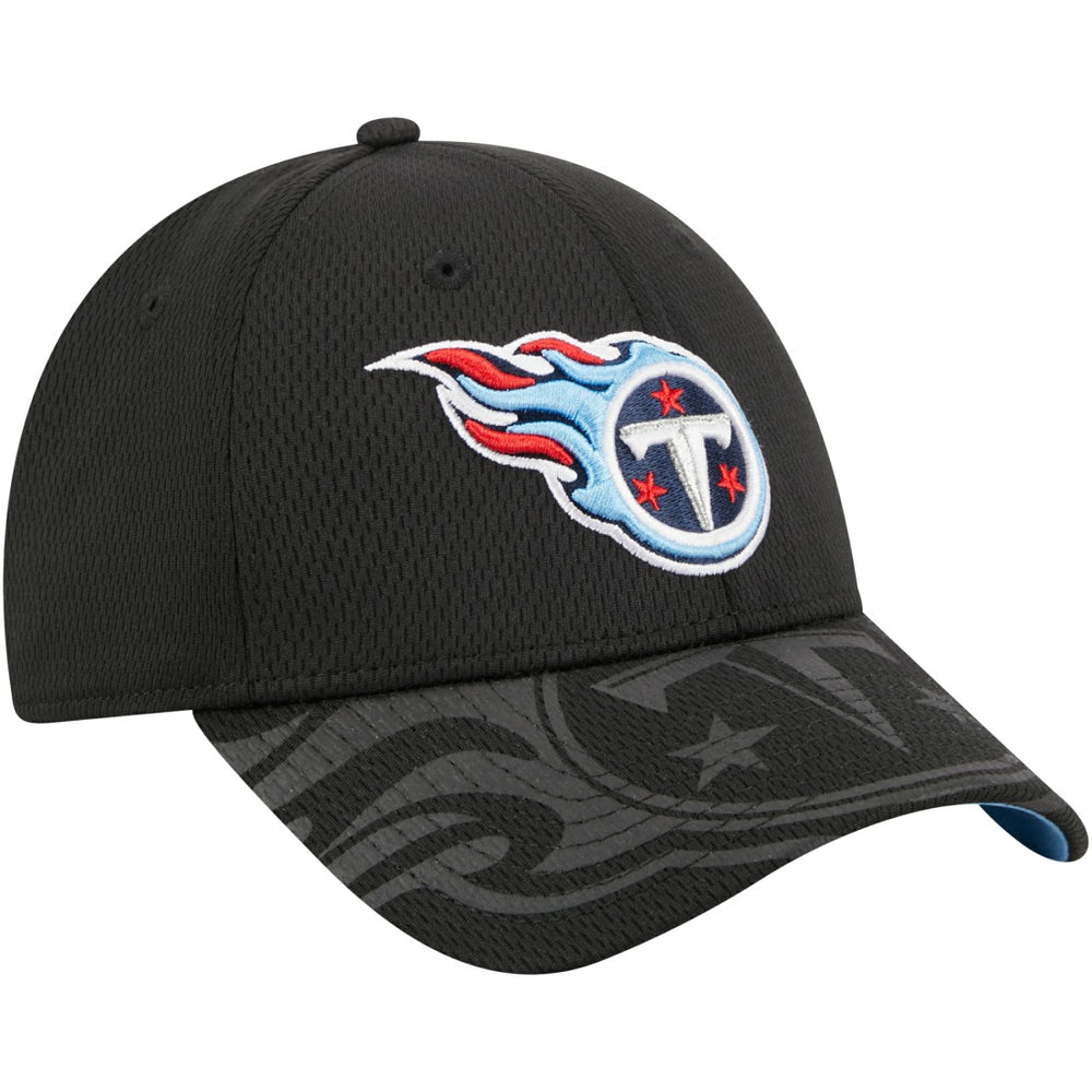 Tennessee Titans New Era Top Visor 9FORTY Adjustable Hat Black | NFL