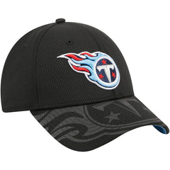 Tennessee Titans New Era Top Visor 9FORTY Adjustable Hat Black | NFL