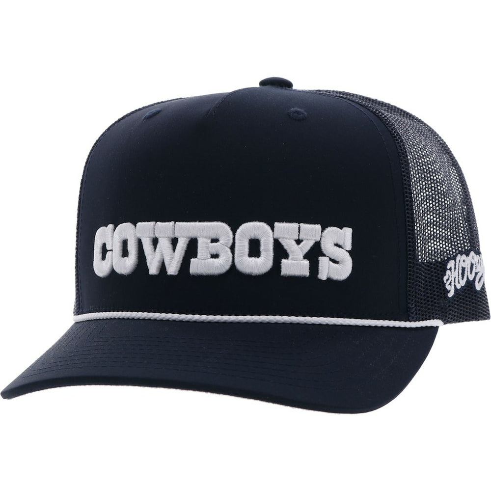 Dallas Cowboys HOOey Wordmark Rope Trucker Adjustable Hat Navy | NFL