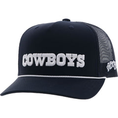 Dallas Cowboys HOOey Wordmark Rope Trucker Adjustable Hat Navy | NFL