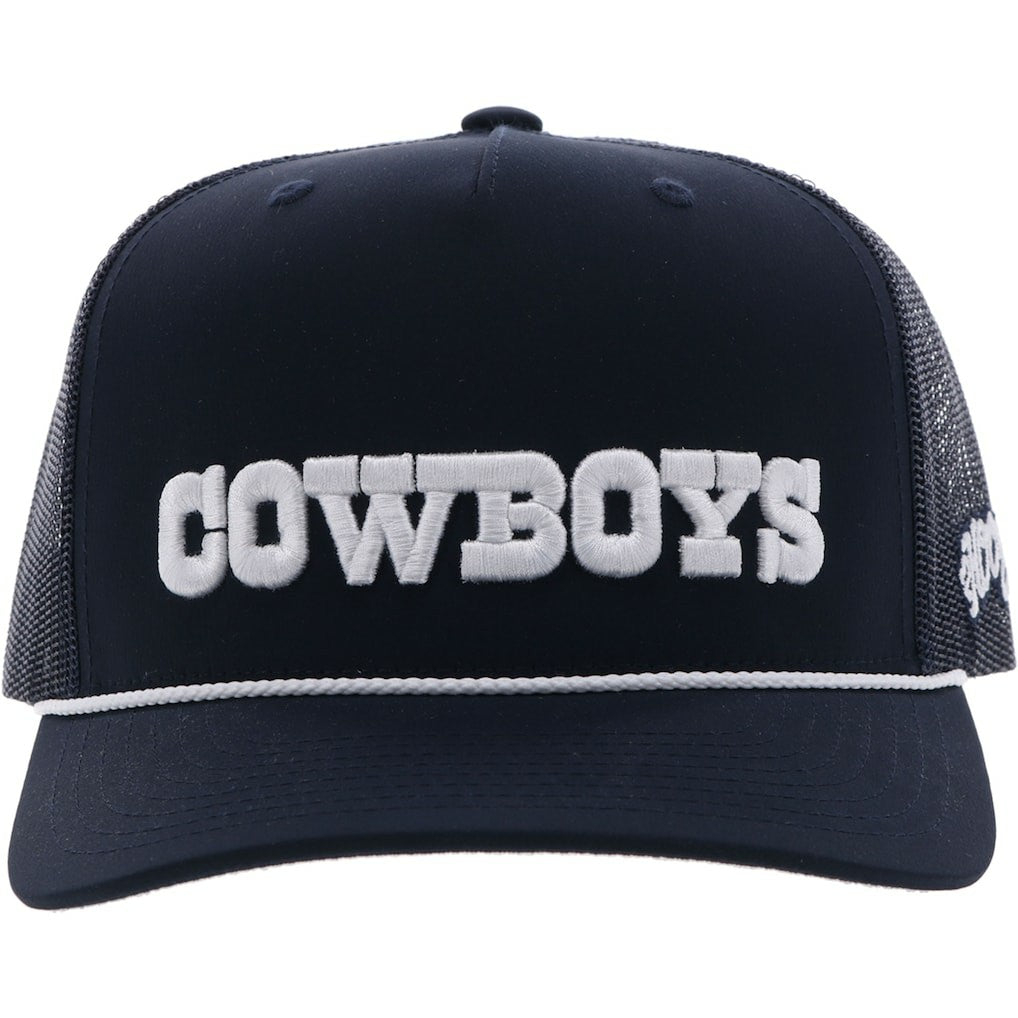 Dallas Cowboys HOOey Wordmark Rope Trucker Adjustable Hat Navy | NFL