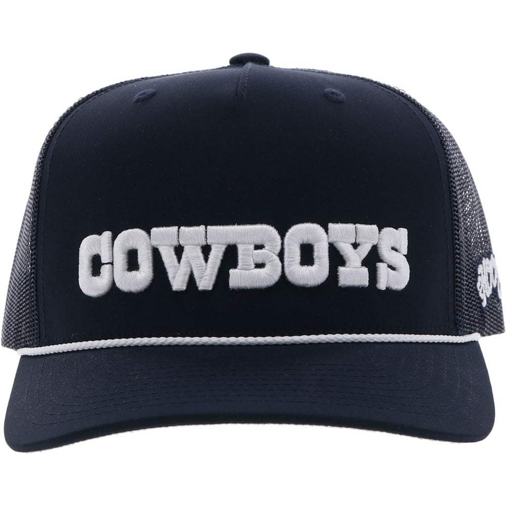 Dallas Cowboys HOOey Wordmark Rope Trucker Adjustable Hat Navy | NFL