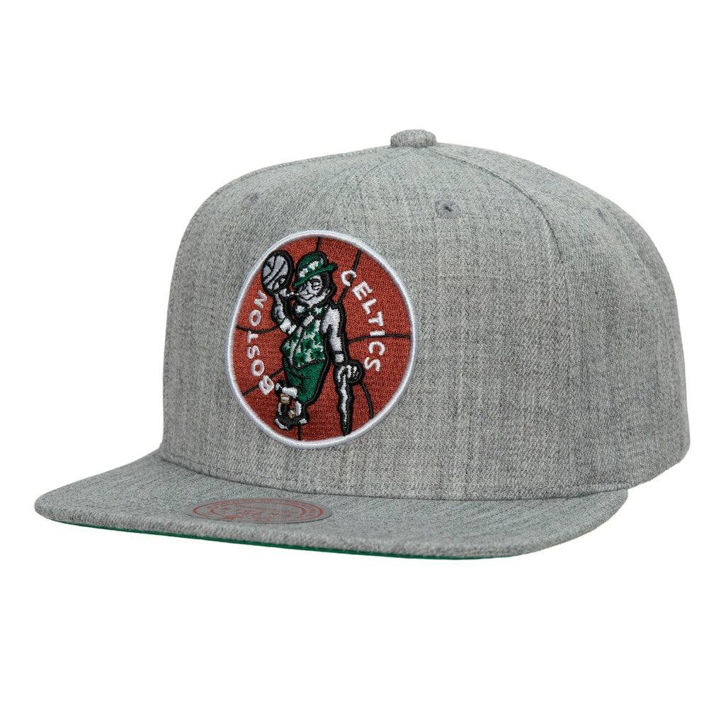 Boston Celtics Hardwood Classics 2.0 Snapback Hat Heather Gray - NBA