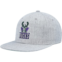 Milwaukee Bucks Hardwood Classics 2.0 Snapback Hat Heather Gray - NBA