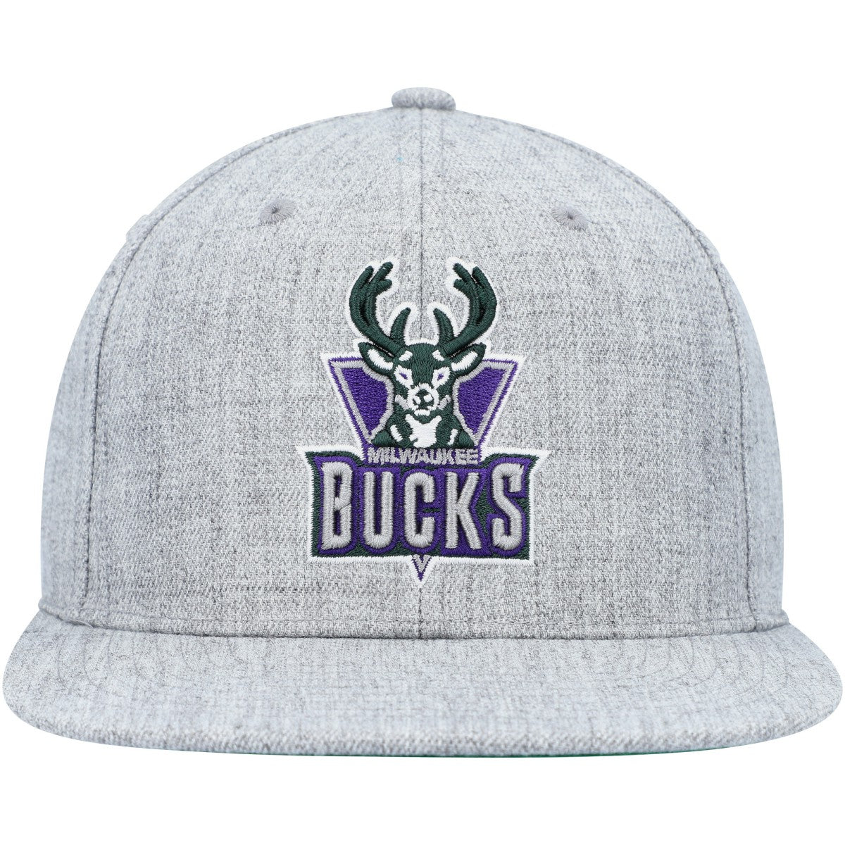 Milwaukee Bucks Hardwood Classics 2.0 Snapback Hat Heather Gray - NBA