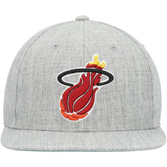 Miami Heat Hardwood Classics 2.0 Snapback Hat Heather Gray - NBA