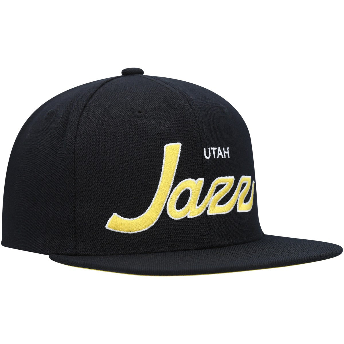 Utah Jazz Hardwood Classics Script 2.0 Snapback Hat Black - NBA