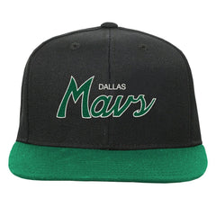 Dallas Mavericks Youth Team Script Snapback Hat Black - NBA