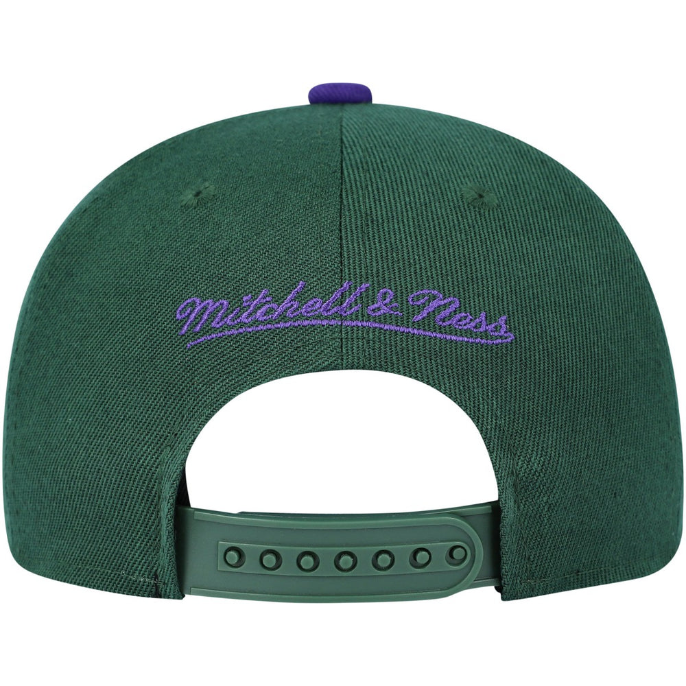 Milwaukee Bucks Youth Two-Tone Snapback Hat Hunter Green/Purple - NBA